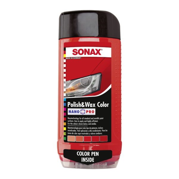 SONAX polish wax colour nanopro red