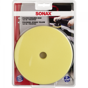 SONAX Polishing Sponge 165mm (Yellow) at Cullen Car Care Shop - Car Detailing Products in Ireland